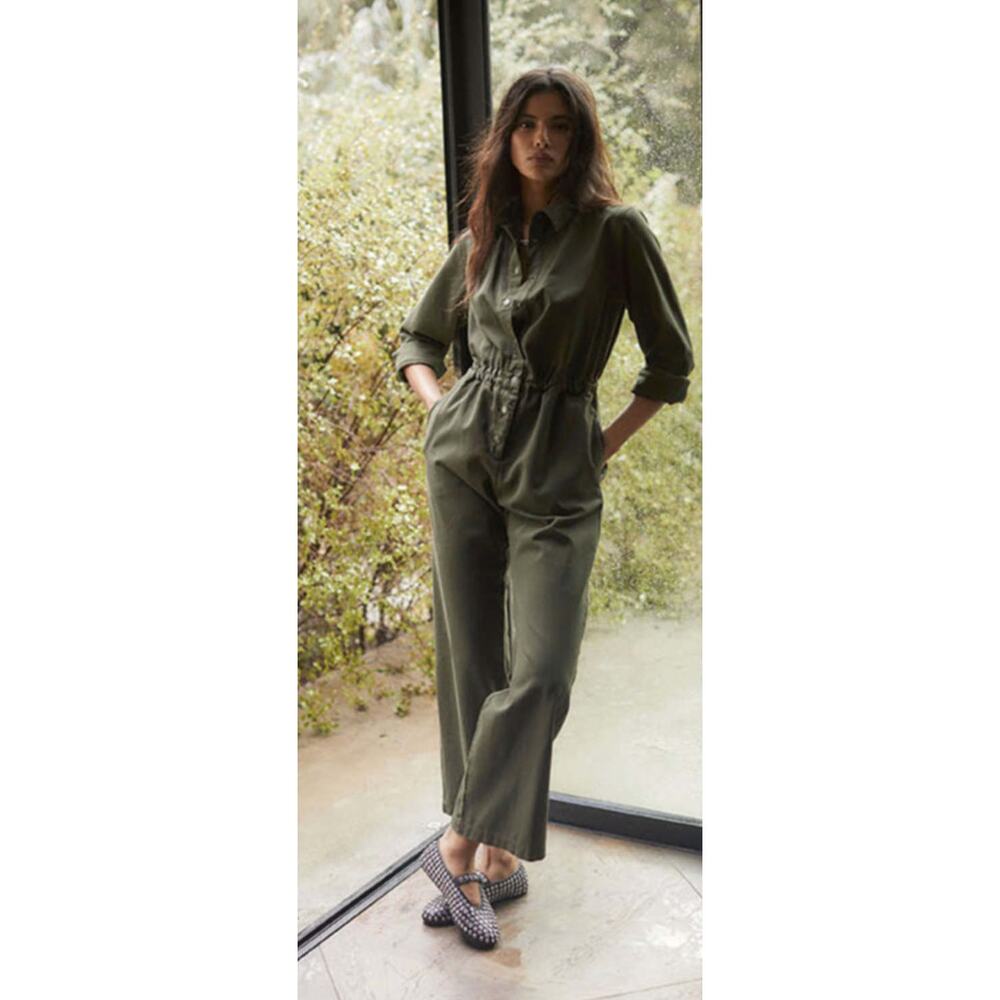 XIRENA Kellen Jumpsuit Sequoia Olive Green Utility Romper Boho Chic NWT sz Small